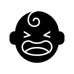 Baby icon in glyph style