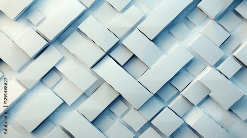 Poster Abstract 3d cubes background with various shapes and colors for design and art projects
