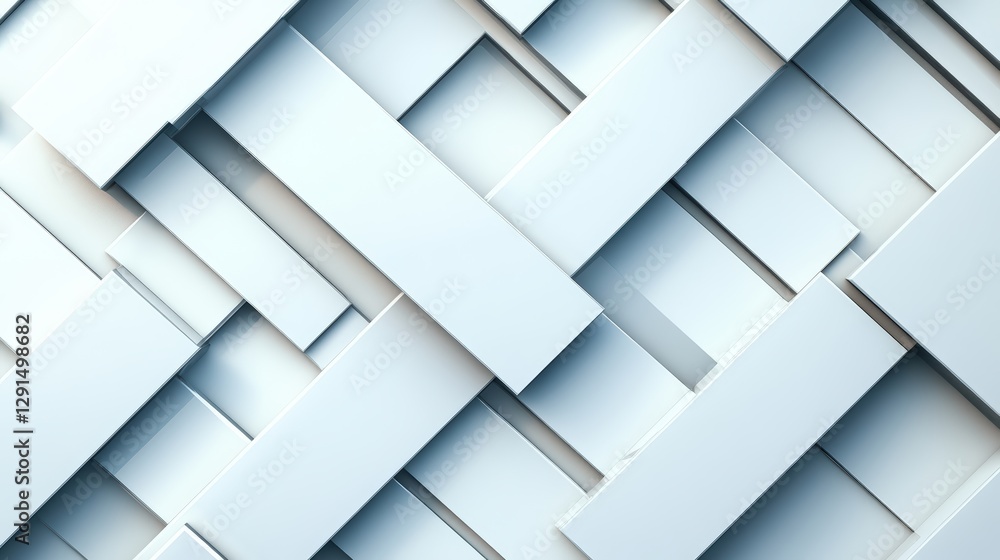 Aufkleber abstract 3d background with white cubes and photo elements in a modern design