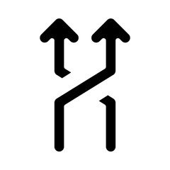 Arrow icon in glyph style