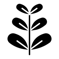 Naklejka premium Sprout, treetop icon in glyph style