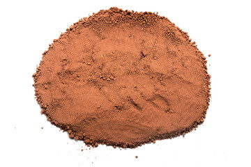 photo of cocoa powder on a white background