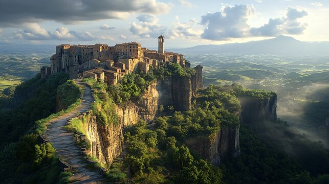 Civita di Bagnoregio: A Picturesque Hilltop Town in Italy - Powered by Adobe