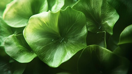 Close-up Green Water Lettuce Background