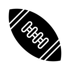 Rugby icon in glyph style