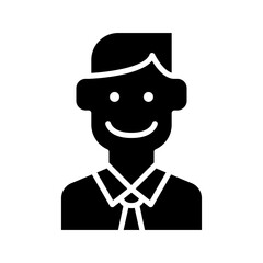 Teacher icon in glyph style