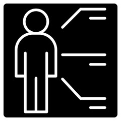 Body composition analysis icon in glyph style