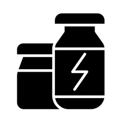Energy drink icon in glyph style