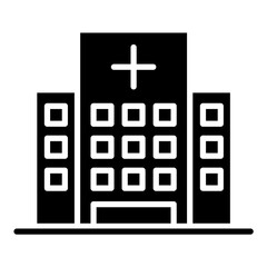 Obraz premium Hospital icon in glyph style