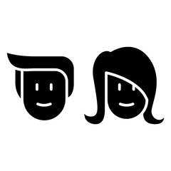 Toilet symbol icon in glyph style