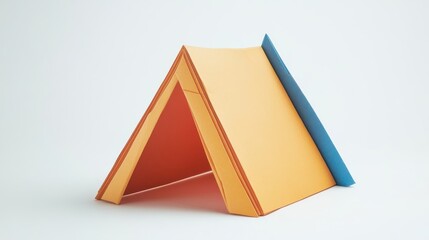 A Miniature Colorfully Styled Tent Recreation on a White Background