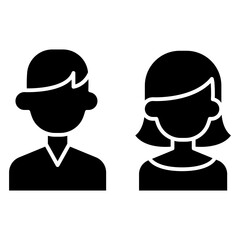 Toilet symbol icon in glyph style