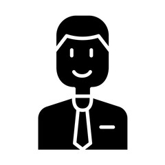 Staff icon in glyph style