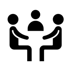 Interview icon in glyph style