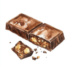 Delicious chocolate bar with crunchy filling, perfect for sweet cravings. This treat showcases rich cocoa and delightful texture, making it irresistible snack