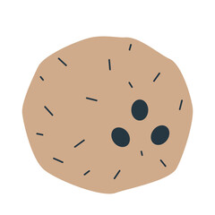 Coconut in flat style isolated on white background. Summer vector clipart.