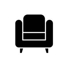 Fototapeta premium Armchair icon in glyph style