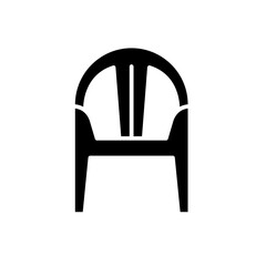 Chair icon in glyph style