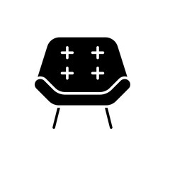 Chair icon in glyph style
