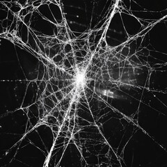 Intricate Black And White Spiderweb Texture Abstract Background