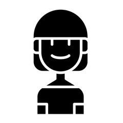 Woman icon in glyph style