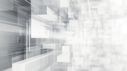 Fototapeta premium Digital white minimalist high-tech background, clean futuristic design,