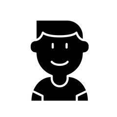 Boy icon in glyph style