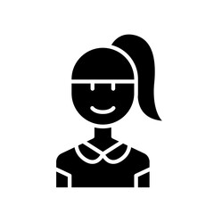 Woman icon in glyph style