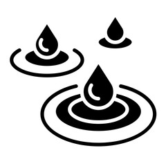 Fototapeta premium Rain icon in glyph style