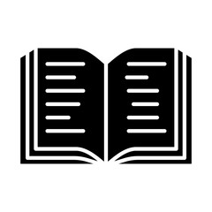 Open Book icon in glyph style