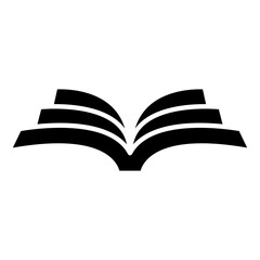 Open Book icon in glyph style