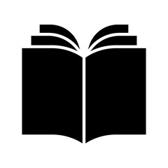 Open Book icon in glyph style