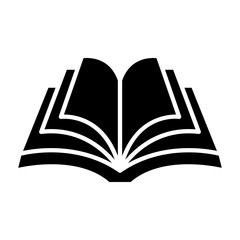 Open Book icon in glyph style