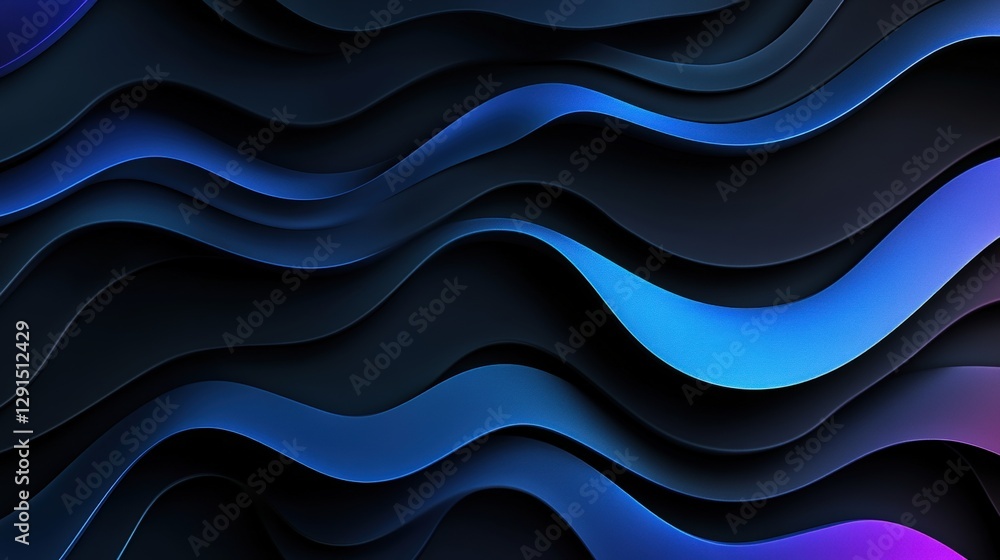 Poster abstract background featuring wavy lines in various colors with a modern artistic design