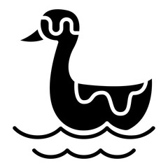 Fototapeta premium Water pollution icon in glyph style