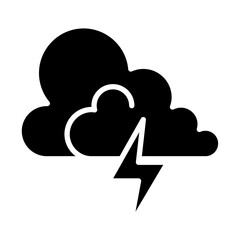 Lightning icon in glyph style