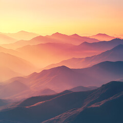 Sunrise Mountain Range Landscape