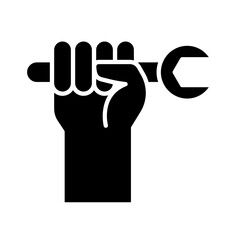 Wrench icon in glyph style