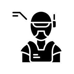 Robot icon in glyph style