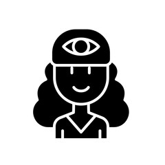 Spiritualist icon in glyph style