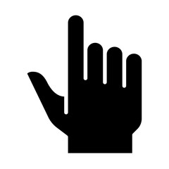 Pointing icon in glyph style