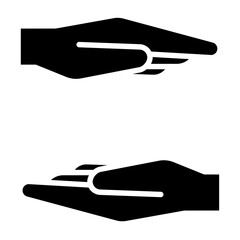 Protection icon in glyph style