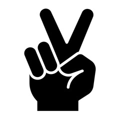 Victory icon in glyph style