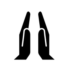 Pray icon in glyph style