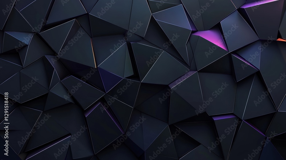 Poster dark background featuring numerous small triangles creating a geometric pattern design