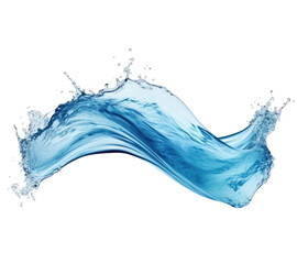 Fototapeta premium Dynamic water splash on transparent background, perfect for a refreshing drink concept.