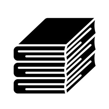 Book icon in glyph style