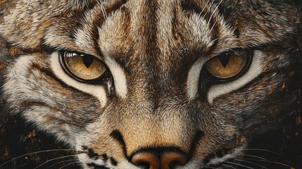 Obraz premium Majestic lynx close-up photography wild habitat animal portrait nature eye-level view wildlife conservation