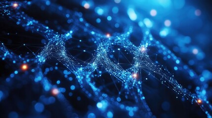 Smart contract blockchain technology, decentralized finance innovation, glowing security nodes,