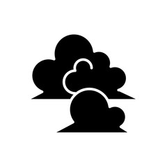 Cloud icon in glyph style